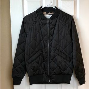 New XS Coach Black Quilted Bomber Jacket Women’s